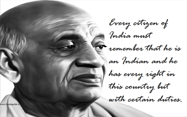 Photo Credit http://www.howtoguide.in/sardar-vallabhbhai-patel-jayanti-sms-quotes-in-hindi-hd-wallpaper/